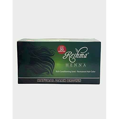 Reshma Beauty 30 Minute Henna Hair Color | Infused with Natural Herbs, For Soft Shiny Hair | Henna Hair Color/Dye, 100% Gray Coverage |Semi Permanent | Ayurveda Hair Products (Dark Brown, Pack Of 12)