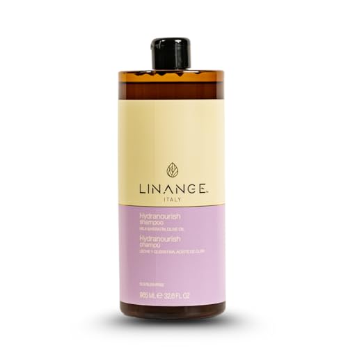 LINANGE Hydranourish Shampoo with Milk, Keratin, and Olive Oil - Hydrating and Nourishing Shampoo for Dry and Frizzy Hair, 965ml / 32.6 oz.