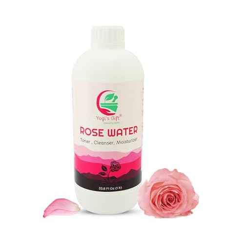 100% Pure Rose Water 33.8 fl oz | for Face & Hair | Alcohol Free & Artificial Coloring Free | by Yogi's Gift¢ç (33.8 fl oz)