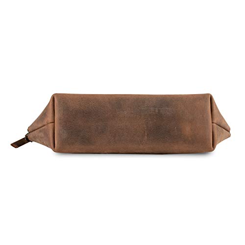 Londo Genuine Leather Versatile Gondola Style Handbag - Cosmetic, Toiletry, Makeup, Shaving Organizer Bag - Dopp Kits - Unisex
