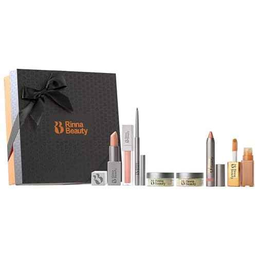Rinna Beauty Lip Care Kit - Hydrating Lip Mask, Lip Exfoliator Scrub, Lip Gloss, Lipstick, Lip Liner, Lip Crayon, Lip Plumper Oil - Vegan, Cruelty & Paraben-Free (Pack of 7)