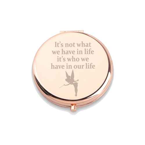 WUSUANED Fairy Princess Makeup Mirror It¡¯s Not What We Have in Life It¡¯s Who We Have in Our Life Jewelry Princess Gift Peter Gift Cartoon Fan Gift