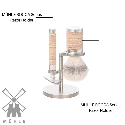 M?HLE ROCCA Stand for Razors & Shaving Brushes | Shave Accessory | Matt Stainless Steel