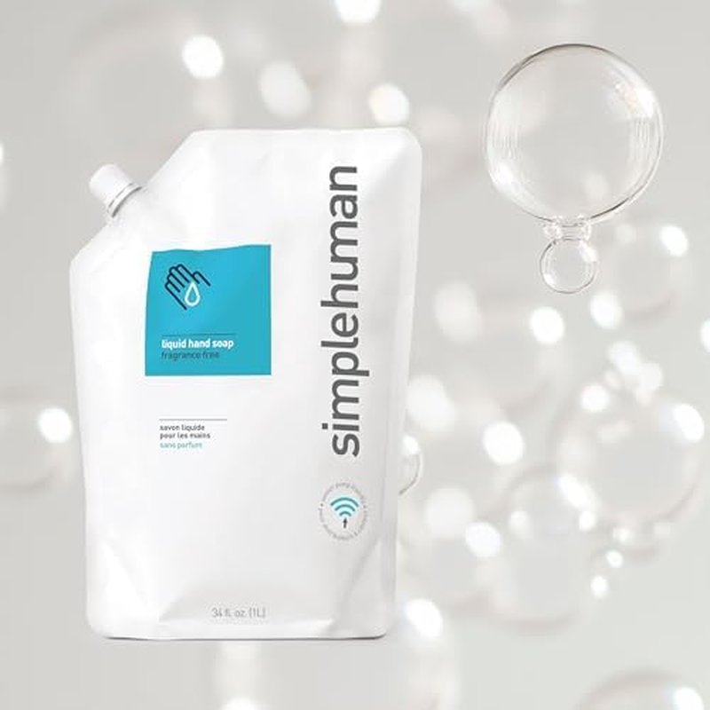 simplehuman Moisturizing Liquid Hand Soap Refill - Fragrance-Free, 34 Fl Oz Pouch