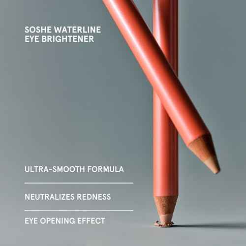 SOSHE Beauty - Waterline Eye Brightener | Smooth, Lightweight, Creamy Formula | Squalane, Rice Bran Wax, Vitamin E | Vegan, Clean, Cruelty-Free (Cashmere, Bright Neutral)