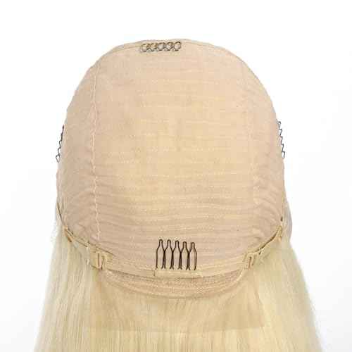 613 13x6 Lace Front Wig Human Hair 200 Density Blonde Wig Human Hair 613 HD Lace Frontal Wigs Pre Plucked 613 Human Hair Wig (18 Inch)