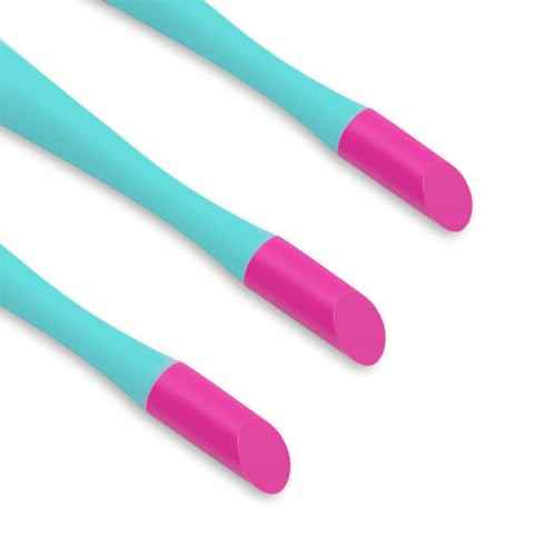 IVON 3pcs Cuticle Trimmer Pusher, Rubber Tip Soft on Nail Bed
