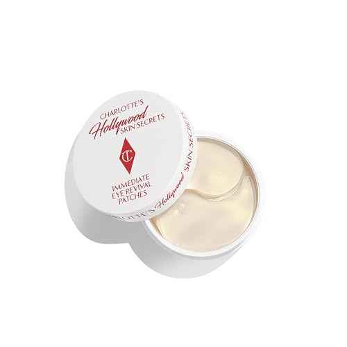 Charlotte Tilbury Hollywood Skin Secrets Under Eye Patches - Radiance-Boosting Eye Patches for Puffy Eyes and Dark Circles - Infused with a Non-Slip & Non-Drip Cooling Hydrogel Cushion