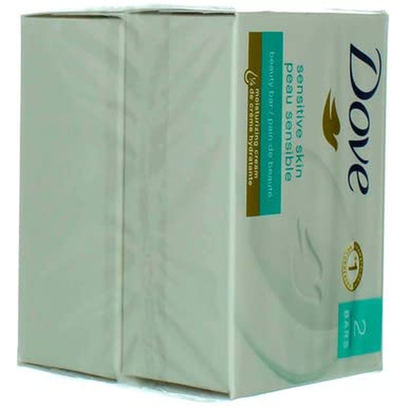 Dove Sensitive Skin Beauty Bar - Unscented Hypo-Allergenic Formula | 4 oz, Pack of 6 Bars