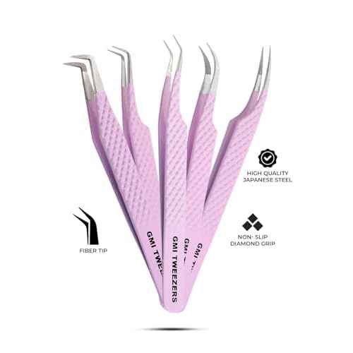 Fiber Tip Lash Tweezers For Eyelash Extension Tweezers Professional
