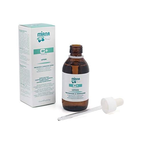 Mirna Professional Prevention & Energizing Anti Hairloss lotion For Weak Hair Infused with Menthol, Pantenol, Sophia Flower Extract, Grape stem cells |Sulphate, Paraben, SLS & Gluten Free 125ml/4.22oz