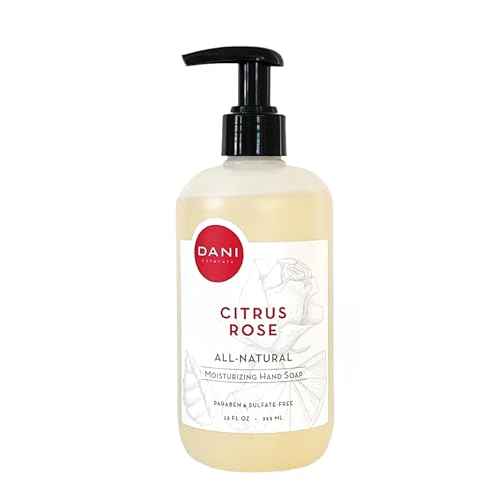 DANI Naturals Moisturizing Hand Soap ? Citrus Rose Scent, Hydrating, Sulfate-Free & Paraben-Free, 12 Oz Bottle with Pump, Gentle Cleansing for Dry Skin