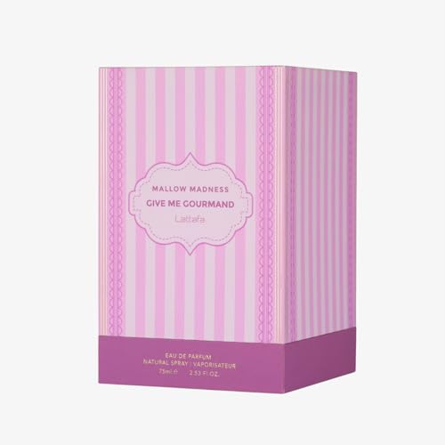 Lattafa Mallow Madness Eau de Parfum Give Me Gourmand Collection, Sweet Gourmand Fragrance, Marshmallow & Vanilla, Spray Form, 75ml, Long-lasting