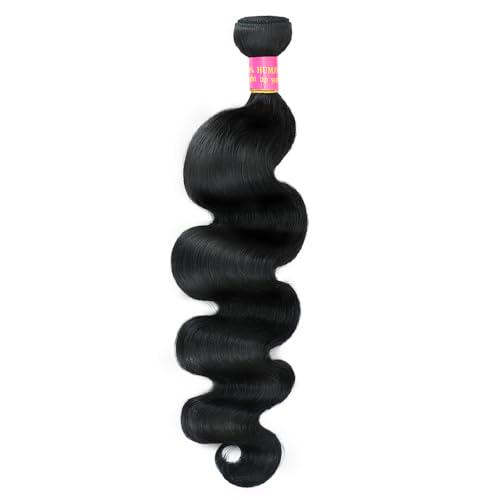 Body Wave Bundles Human Hair Extensions 32 Inch 100% Unprocessed Brazilian Human Hair Bundle Natural Black Hair Extensions (BW-1-bundle, 32inch)