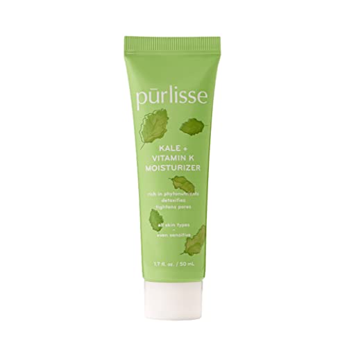 p?rlisse Kale + Vitamin K Hydrating Face Moisturizer - Face Moisturizer for Detoxifying & Pore Tightening - Packed with Antioxidants for Smooth, Radiant & Youthful Skin (1.7 Fl oz)