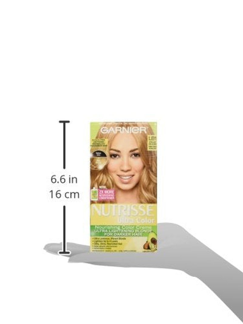 Garnier Nutrisse Ultra Color Permanent Hair Dye - LB1 Ultra Light Cool Blonde | Nourishing Creme, 1 Count