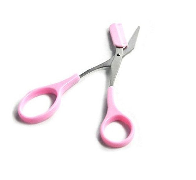 Eyebrow Comb Scissors - Precision Trimmer for Eyebrow & Eyelash Grooming | Beauty Tool Set with Free Comb