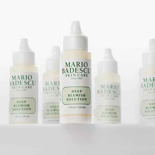 Mario Badescu Deep Blemish Solution, Spot Treatment for Face with Potent Zinc Oxide, Niacinamide and B Vitamins Overnight Treatment Serum that Targets Large Blemishes Under the Skin