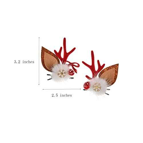 TOECWEGR Christmas Reindeer Antlers Headband Hair Clips Hair Hoop Girl Holiday Beauty Headdress