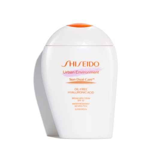 Shiseido Urban Environment Oil-Free Sunscreen SPF 42 - Protects, Hydrates, Mattifies & Works as Face Primer - Water Resistant for 40 Minutes - Non-Comedogenic