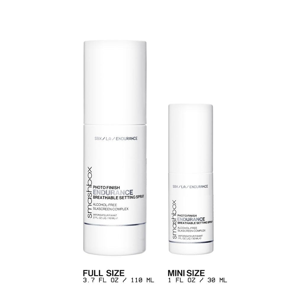 Smashbox Photo Finish Endurance Breathable Setting Spray | Lightweight, Long-Lasting, Hydrating Setting Spray | Locks in Makeup + Breathable Barrier That Strengthens Skin, 3.72 Fl Oz