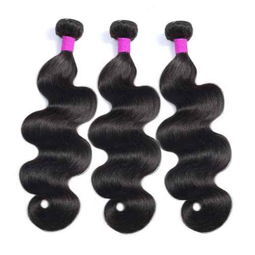 Body Wave Bundles Human Hair 20 22 24Inch Human Hair Raw Bundles 100% Unprocessed Brazilian Virgin Quick Weave Hair 3 Bundles for Black Women Natural Color