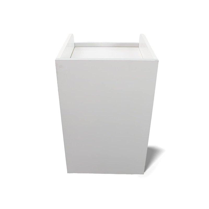 Milan Pedicure Trolley - Rolling Nail Salon Cart with Storage Drawer | White & Ash Grey
