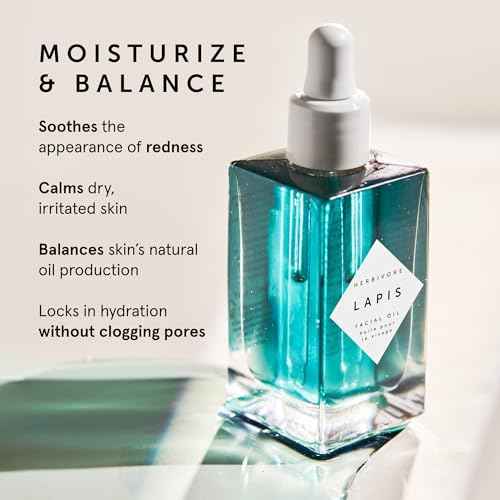 HERBIVORE Lapis Facial Oil | Balances Oil & Soothes Redness with Blue Tansy & Squalane | Safe for Oily & Acne Prone Skin, Non-Comedogenic, Vegan