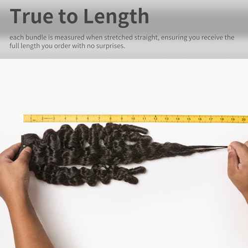 ASHINE Burmese Curly Bundles Human Hair Unprocessed Raw Burmese Curly Water Wave Human Hair Single Bundle 20 inch Natural Black