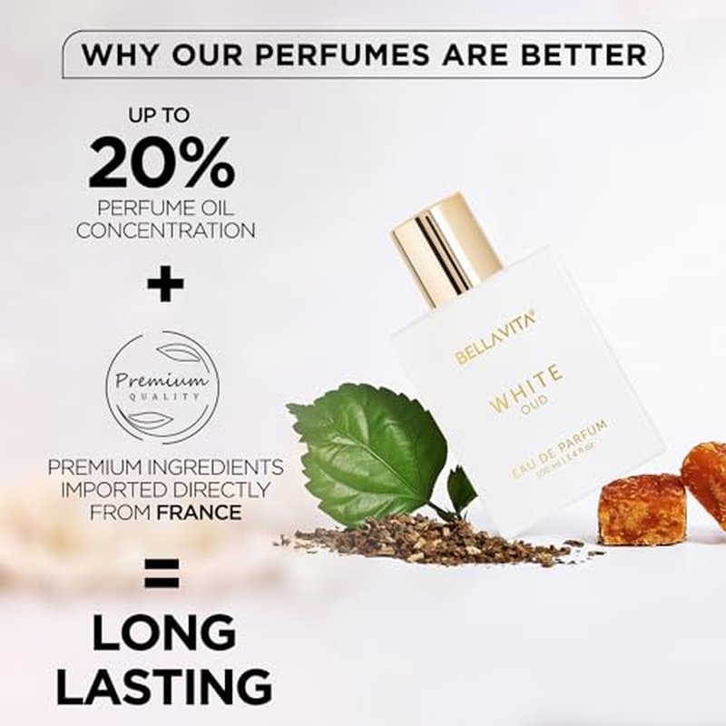 BellaVita Luxury Perfume Duo - Honey Oud & White Oud Eau de Parfum (3.4 fl. oz. Each) | Long-Lasting, Vegan & Cruelty-Free Fragrances