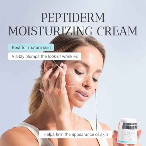 Sanitas Skincare PeptiDerm Moisturizing Cream, Peptides, Ultra Hydration, Moisturizer for Aging Skin, 1 Ounce