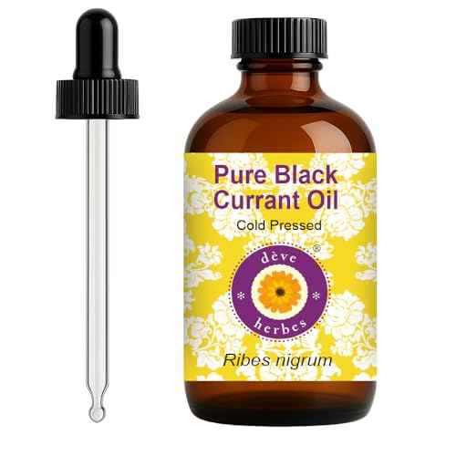 d?ve herbes Black Currant Oil (Ribes nigrum) with Glass Dropper | Cold Pressed | Pure | Natural | for Diluting Essential Oils | for Skin & Massage | Non-Sticky | Lightweight | Unisex | 120ml (4 oz)