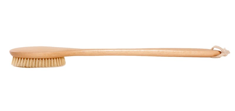 Maji Mama 19.7inch Upgrade Long Handle Bath Brush Wood Shower Brush Natural Bristles for Wet or Dry Brushing, Back Scrubber for Gentle Exfoliating and Cleaning
