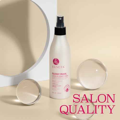 Luseta Glossy Pearl Leave in Conditioner Moisturize and Hydrate Hair Add Shine Repair Damaged Hair Reducing Dryness Sulfate Free for Women and Men 8.5oz