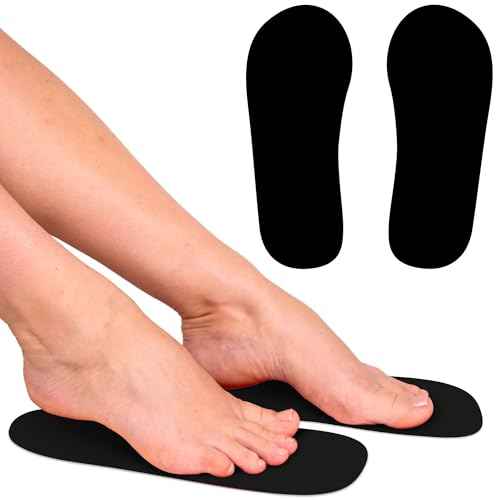 CHNELSS 60Pairs Professional Spray Tan Feet Pads - Disposable Foam Feet Protectors for Tanning Salon Hygienic & Comfortable Feet for Spray Tanning - Spray Tan Foot Covers for Tanning Tent(Black)