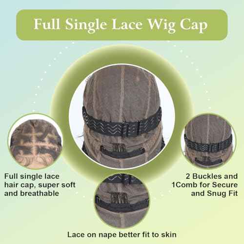 36 inch Single Full Lace Braided Wigs for Black Women, 360 HD Lace Knotless Box Braid Wigs with Baby Hair Black Synthetic Braid Wig
