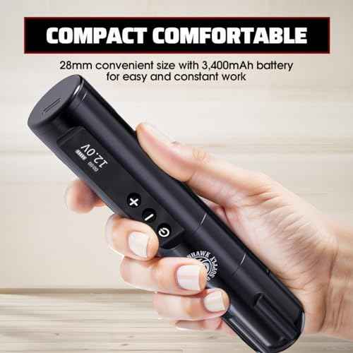 Dragonhawk Tattoo Gun Kit Wireless L1 Tattoo Pen Machine Pro Complete Tattoo Kit Black Inks Brushless Motor 3400mAh Battery Supply for Beginner