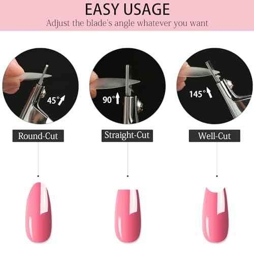 Acrylic Nail Clipper with Magnets,Nail Clippers Acrylic Nail Cutter,Nail Cutter for Nail Tips with 10PCS Sizer Magnets,Manicure Tool for Salon or Home Nail Art(Pink)