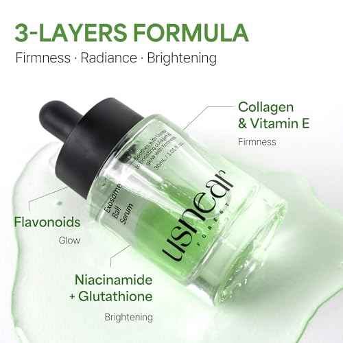 ExoBall Serum (Usnea ¡¤ Collagen ¡¤ Niacinamide) - Radiance, Pore, and Texture Improvement Vegan Brightening & Anti-Aging Serum, Exosome Delivery Korean Skincare 30ml/ 1.01 fl oz.