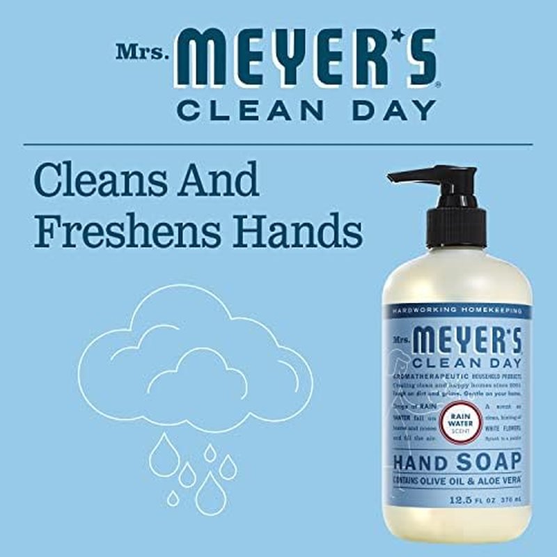 Mrs. Meyer's Liquid Hand Soap - Rainwater Scent | 12.5 Fl Oz (Pack of 4)