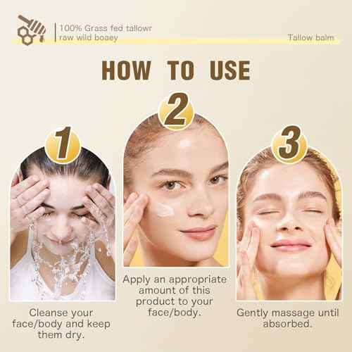 Beef Tallow for Skin, Organic Beef Tallow for Face 4 Oz., Whipped Beef Tallow Balm for Sensitive Skin, Deep Moisturizing For Face Cream, Unscented- Natural Skin Care for Body & Face Moisturizer