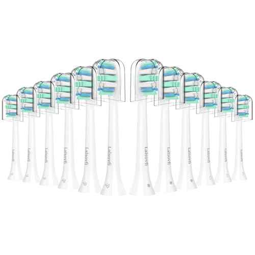 Toothbrush Replacement Heads Compatible with Philips Sonicare and More Click-on Handles 12 Pack