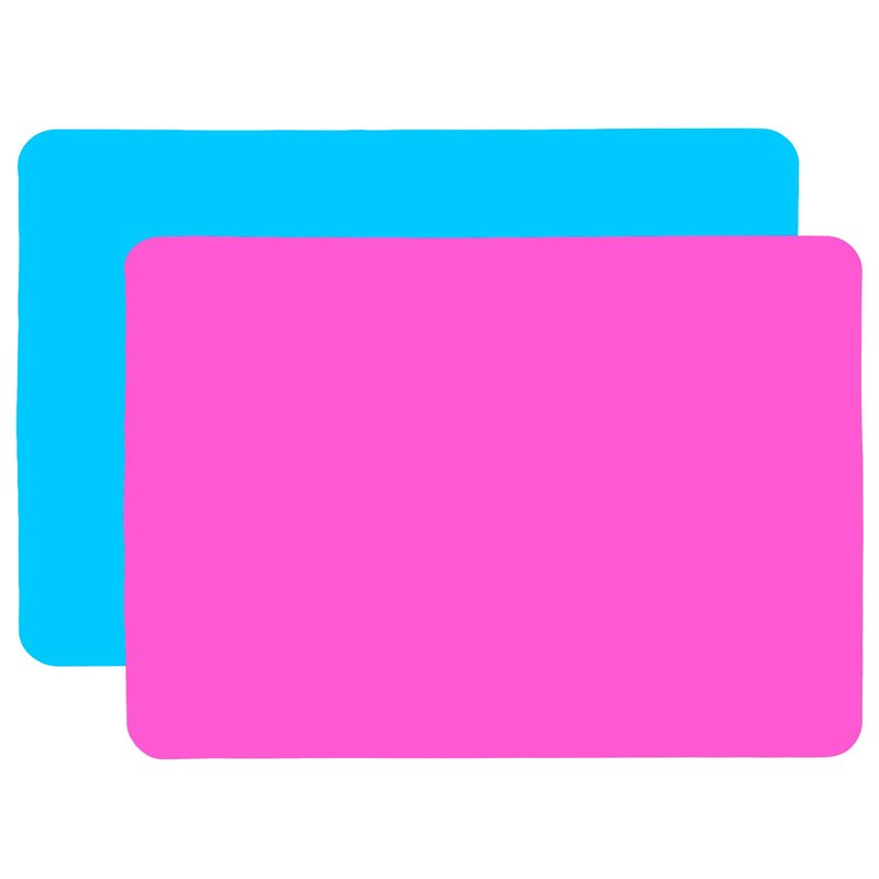 Silicone Mat, 15.7" x 11.8" Silicone Mats for Crafts, 2 Pack Nonstick & Nonslip Large Silicone Mats for Resin Crafting Art Painting Mat Jewelry Resin Molds Casting Molds Mats Supplies, Rose Red&Blue