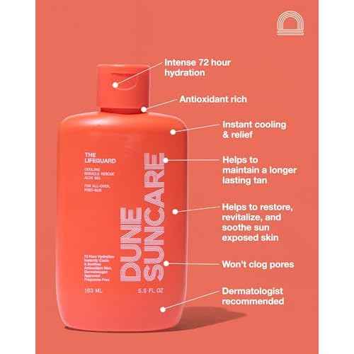 The Lifeguard Aloe Vera Sunburn Gel ? After Sun Protection for Sunburn Relief with Minty Cooling ? Fast-Absorbing Formula for Sun-Exposed Skin ? Vegan, Non-Sticky, Hydrating Formula (5.5 Fl Oz)