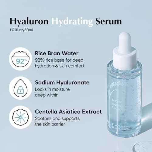 MIDHA Hyaluron Hydrating Serum, Deep & instant moisturizing, 8 layer hyaluronic acid contained, quick hydrating serum, vegan