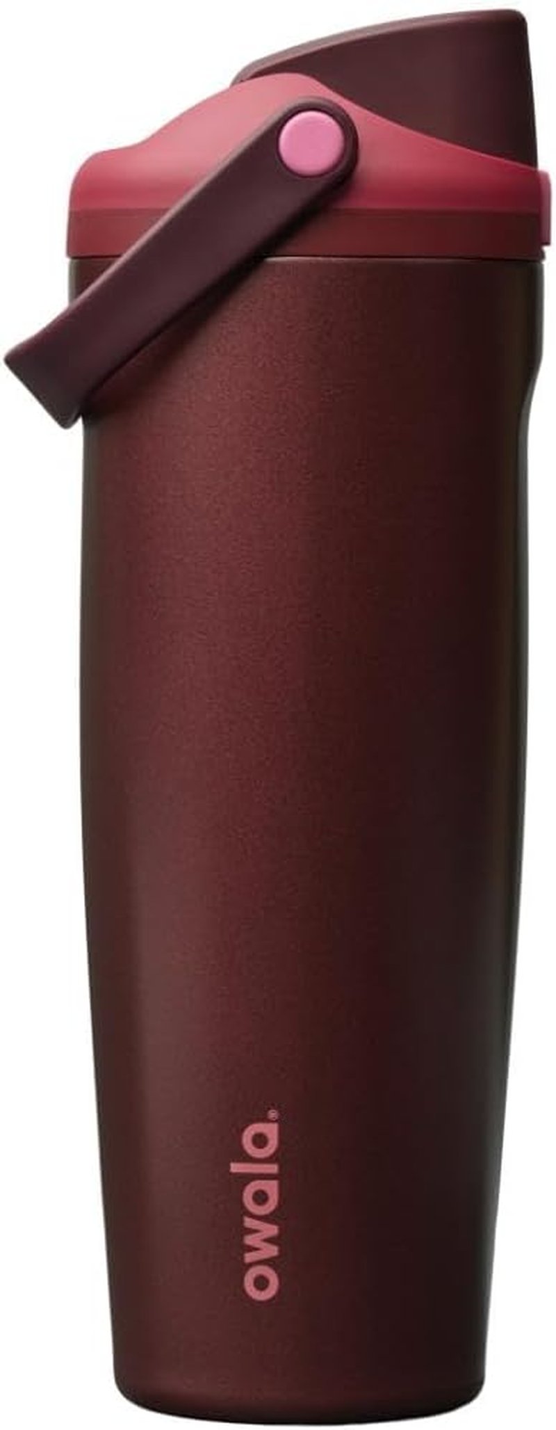 Owala FreeSip Sway Insulated Water Bottle - 30oz Stainless Steel, Two-Way Spout & Built-In Straw | Black Cherry