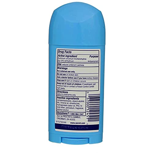 Secret Anti-Perspirant Deodorant Solid Powder Fresh 2.70 oz (Pack of 8)