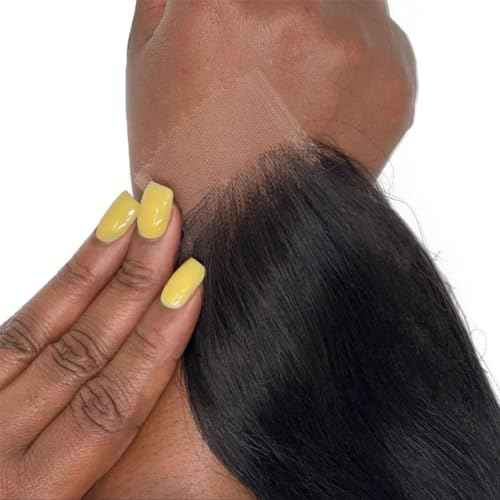 WOWANGEL 2x6 SKINLIKE Real HD Lace Closure Only, 0.1mm Ultra-thin Invisible Transparent HD Lace Body Wave Pre Plucked with Small Hair Knots 12A Unprocessed Virgin Human Hair 14 Inch