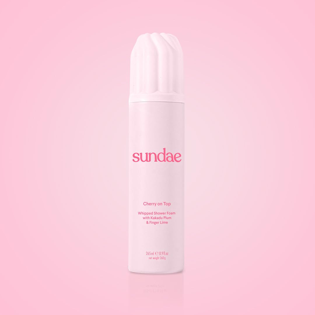 sundae Whipped Shower Foam Cherry on Top Foaming Body Wash 8.9 fl oz, 265ml with Kakadu Plum & Finger Lime