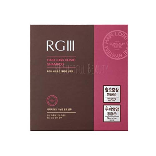 RGIII Hair Regeneration Clinic Shampoo with Purified Red Ginseng Saponin & 6 Naturally Derived Ingredients for Hair Loss/Regrowth/Strengthening/for both Men & Woman 3pc Set (17.58oz /ea x 3)